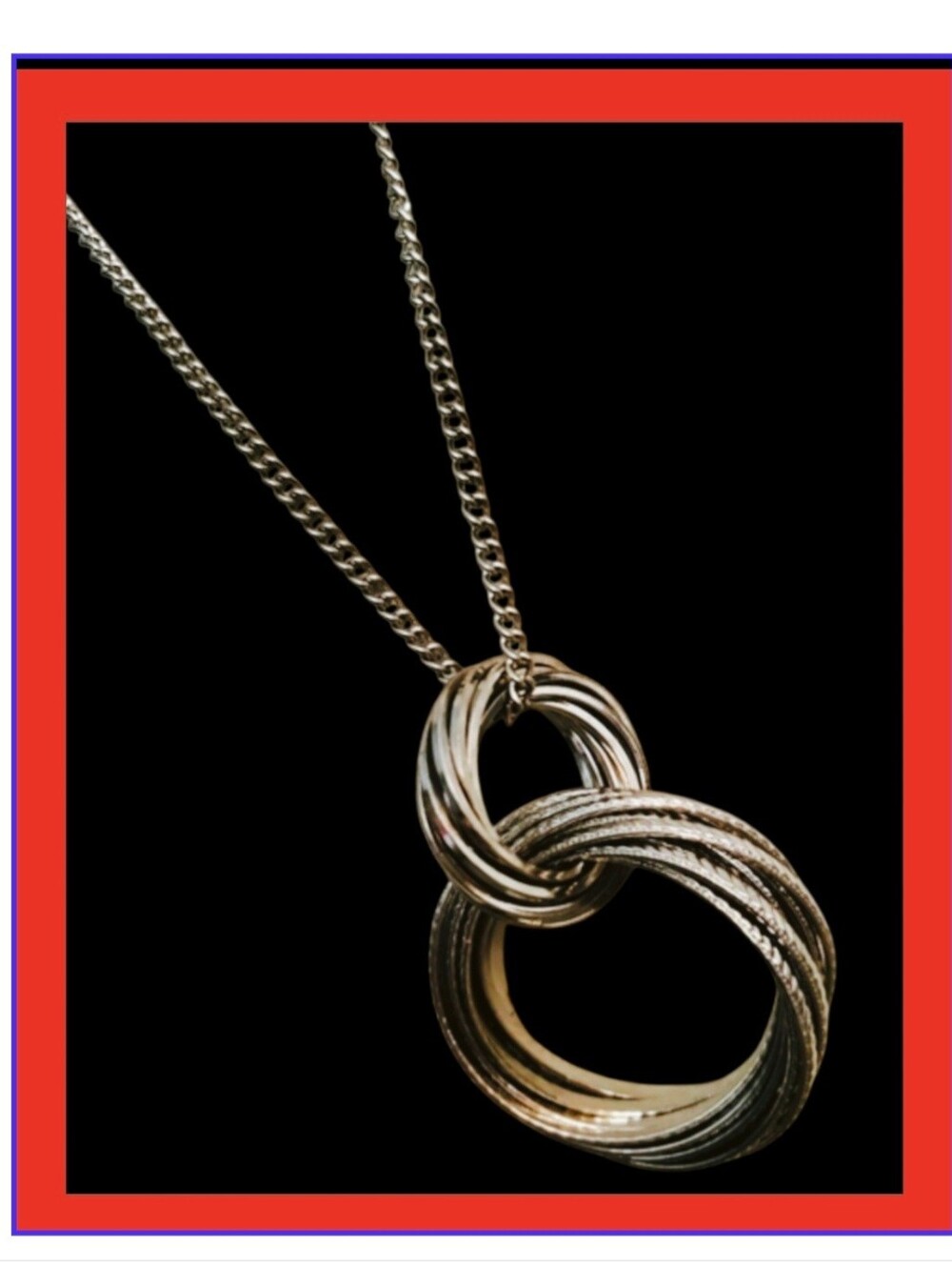 Silver Tone Chunky Multi Open Circles Statement Necklace